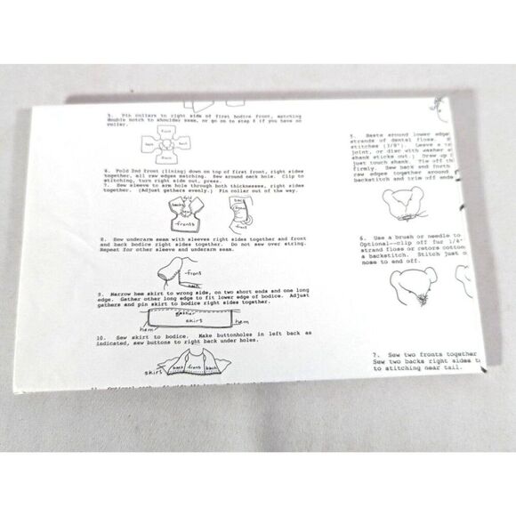 Gooseberry Hill Camille A French Country Bear Uncut Sewing Pattern Vintage 1989 - Picture 4 of 4